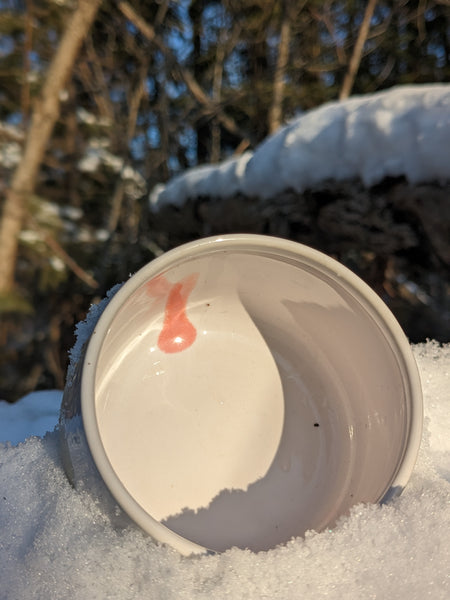 White Drip Ceramic Mug (8 oz)