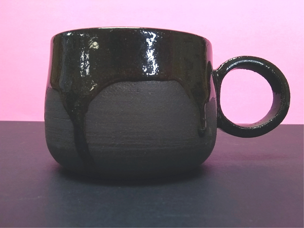 Black Drip Ceramic Mug (8 oz)
