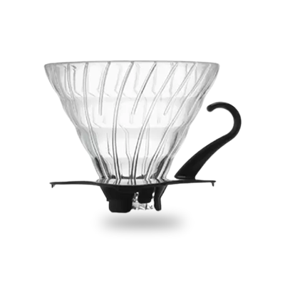 Hario V60-02 Glass Black (Pour Over Dripper)